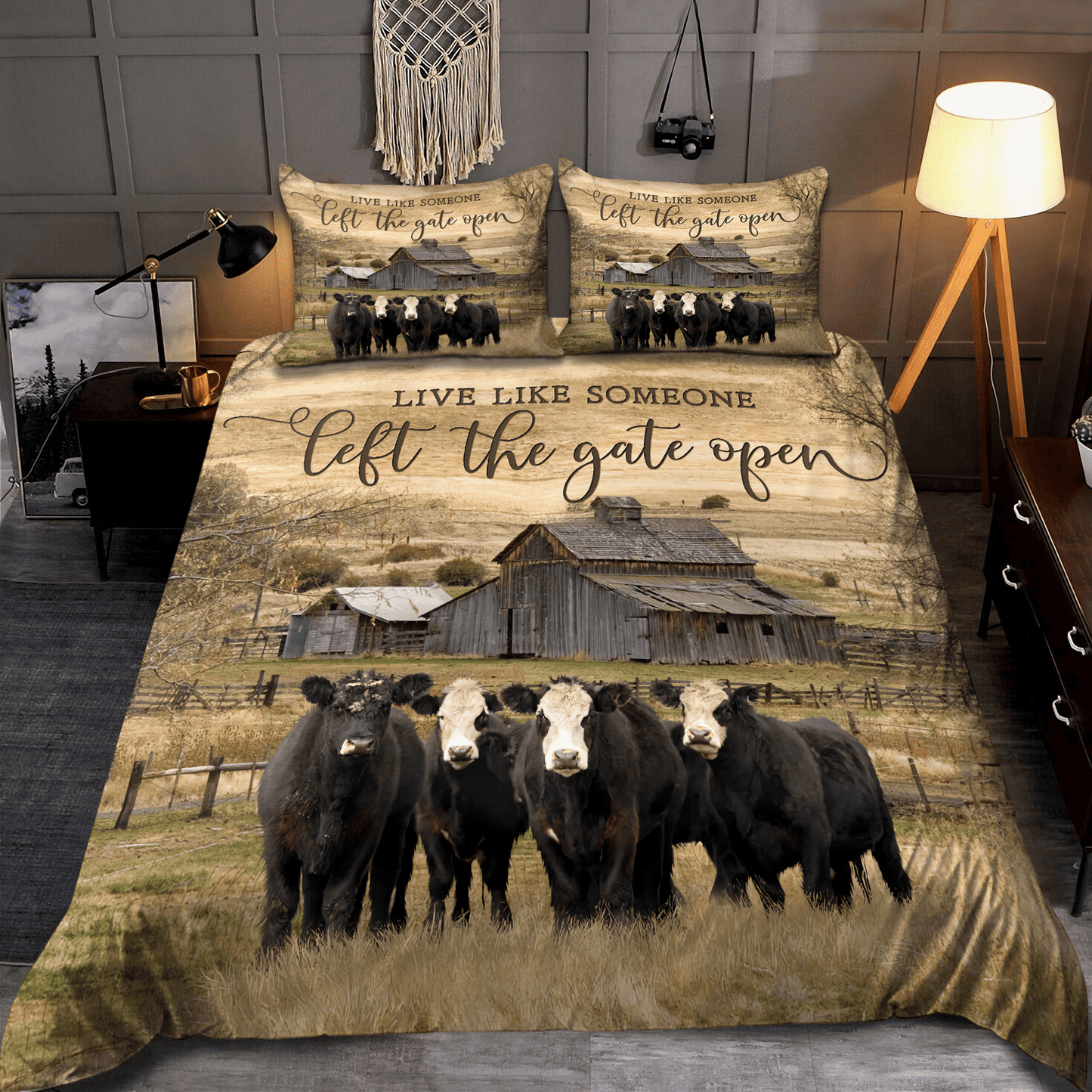 Cow Bedding Set Cow Someone Left The Gate Open Duvet Covers Brown Unique Gift