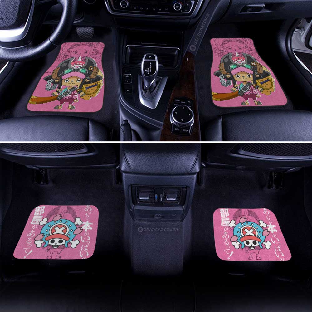 One Piece Car Mats Cool Clothes Tony Tony Chopper Jolly Roger Symbol Car Floor Mats Pink