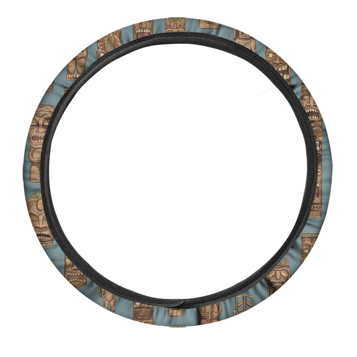 Native America Steering Wheel Cover Native American Totem Tribal Pattern Driving Wheel Cover Brown