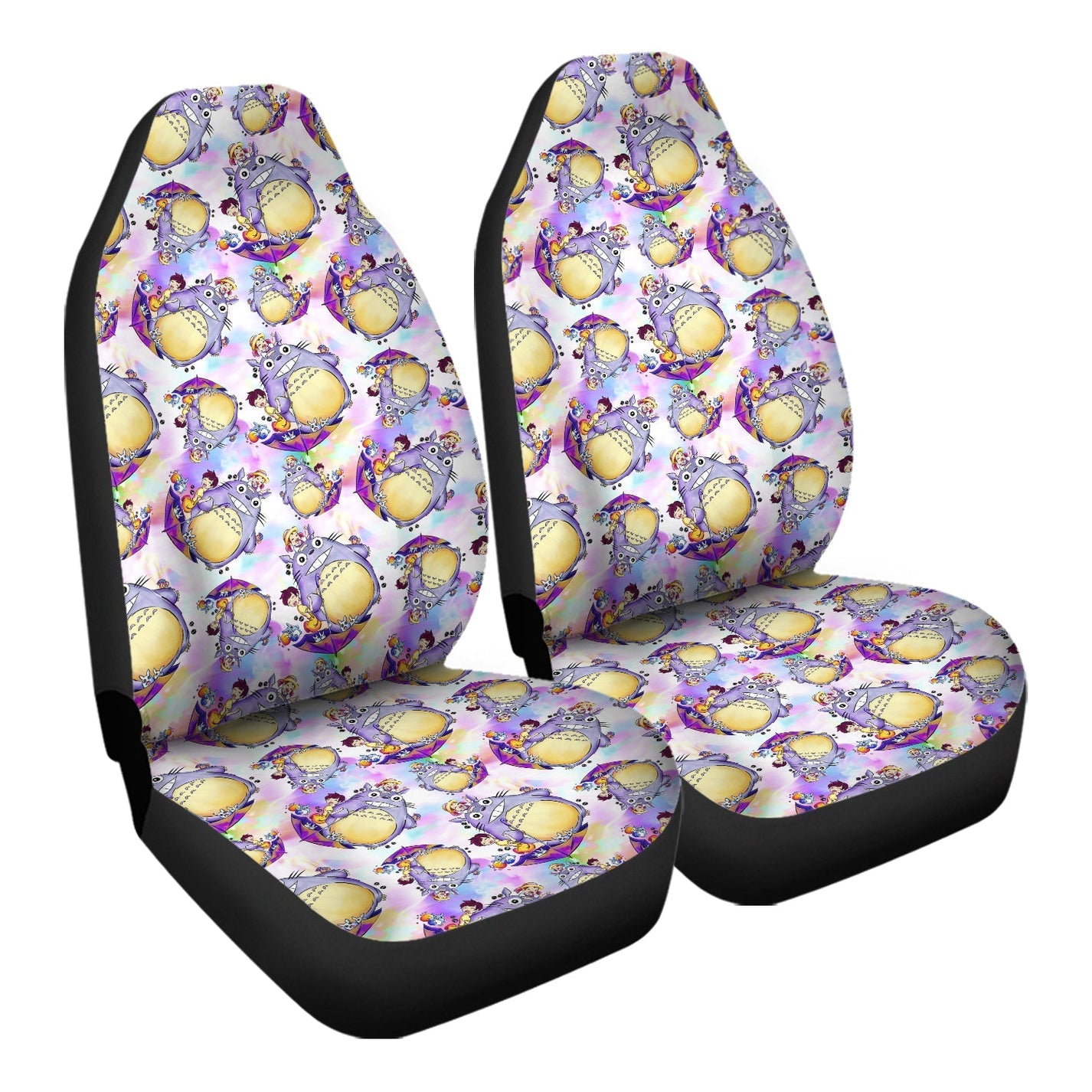 SGhibli Car Seat Covers My Neighbor Totoro Pattern Seat Covers Purple