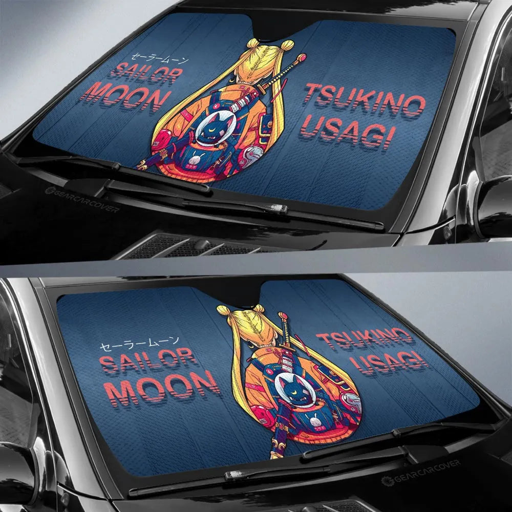 Sailor Moon Car Sun Shade Tsukino Usagi Sailor Moon Winshield Sun Shade Black Pink