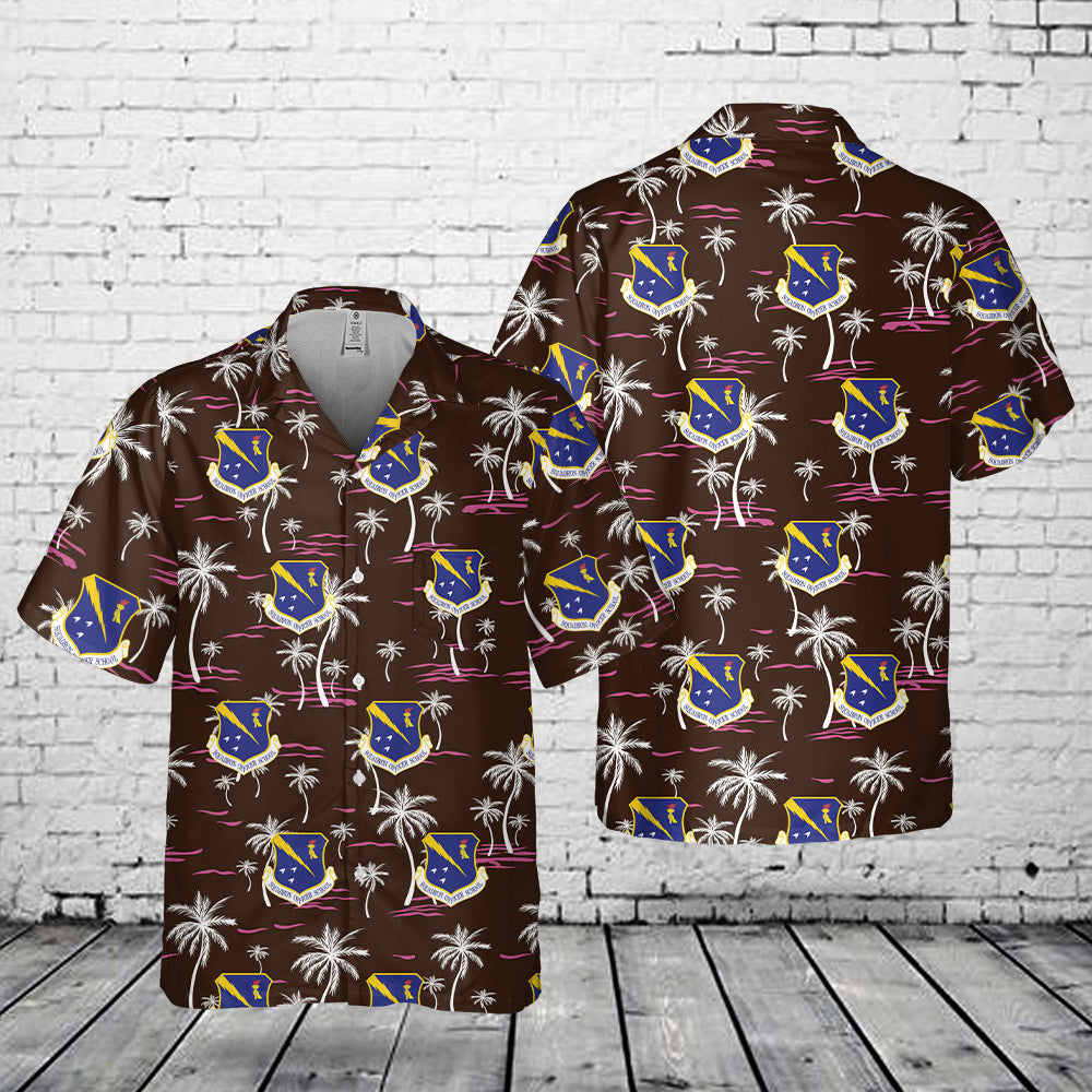 US Air Force Squadron Officer School Pocket Hawaiian Shirt