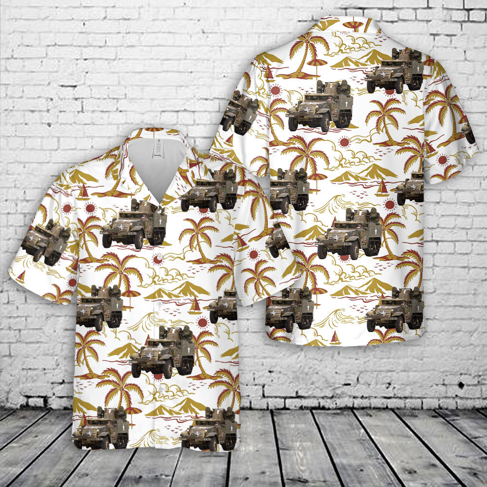 US Army 1943 White M16A2 MGMC Hawaiian Shirt