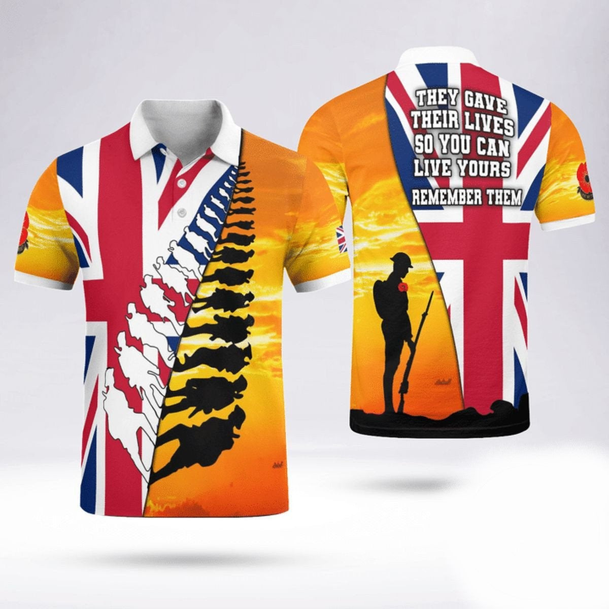 Veteran Polo Shirt They Gave Their Lives So You Can Live Yours Boys Polo Shirts Orange