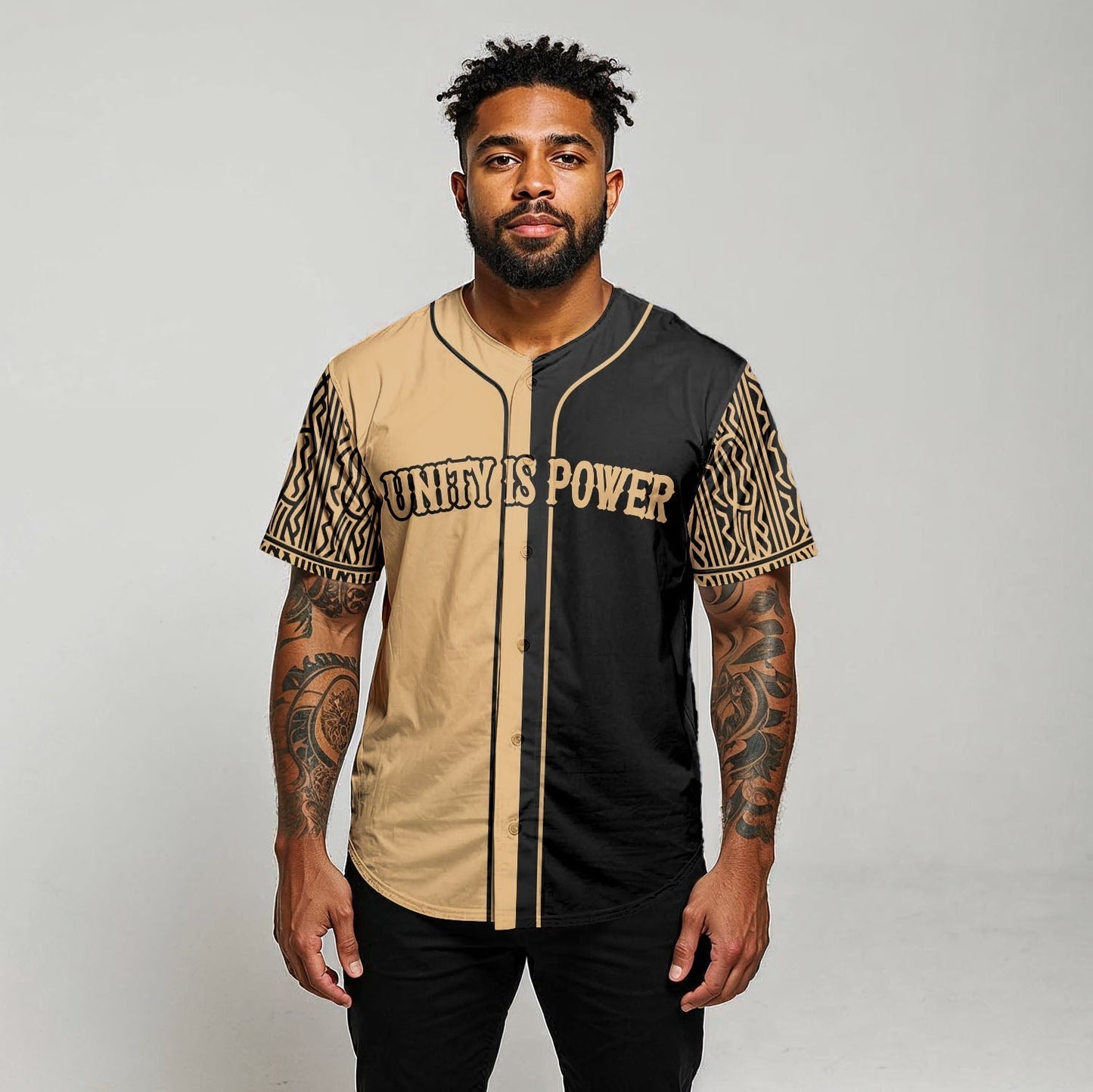 Unity & Diversity Is Power - African American Baseball Jersey - Gift for Black Dad, Grandpa, Husband
