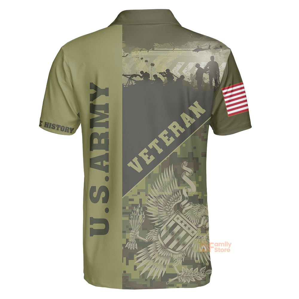 Veteran Polo Shirt Veteran US Army Symbol Boys Polo Shirts Green