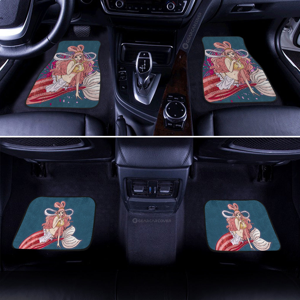One Piece Car Mats One Piece Shirahoshi Graphic Car Floor Mats Blue Pink