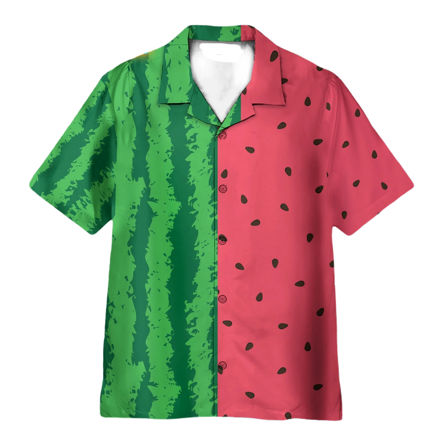 Funny Hawaii Shirt Watermelon Tropical Funny Pattern Hawaiian Shirt Red Green Unisex