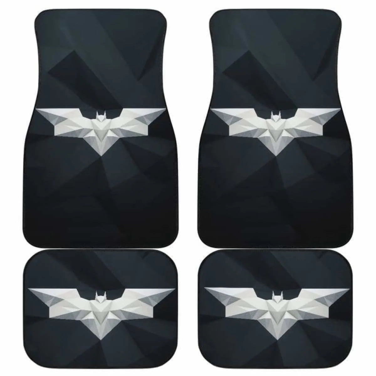 Batman Car Mats DC Batman Symbol Geometric Style Car Floor Mats Black White