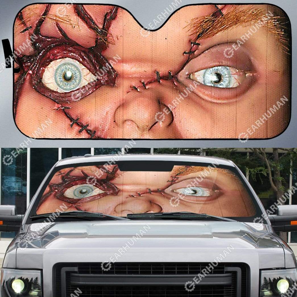 Gearhumans Custom Car Auto Sunshade Chucky