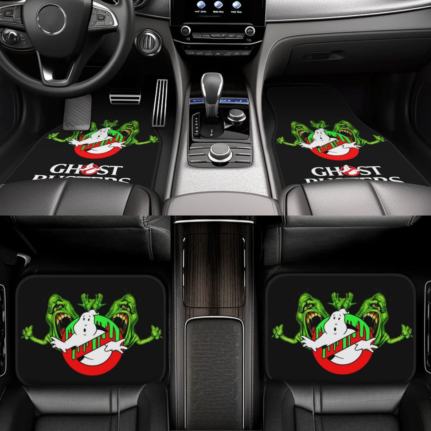 Ghostbusters Car Floor Mats Ghostbusters Symbol And Slimer Car Mats