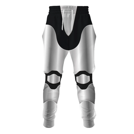 SW Pants Captain Phasma’s Armor Costume SW Cosplay Jogger Black Silver Unisex Adults