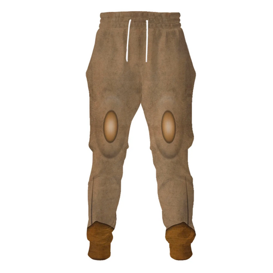 SW Pants Gungan Costume SW Cosplay Jogger Brown Unisex Adults