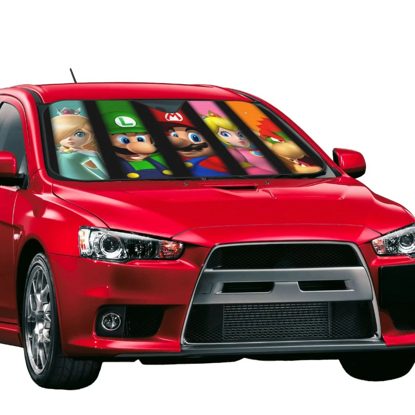 Mario Car Sun Shade Super Mario All Characters Graphic Winshield Sun Shade Colorful