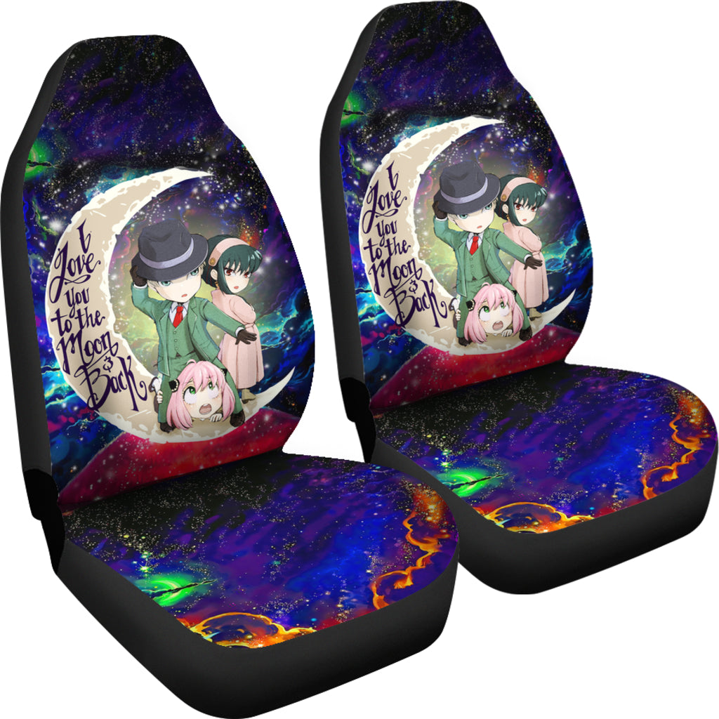 Spy x Family Love You To The Moon Galaxy Car Seat Covers Decor Protectors