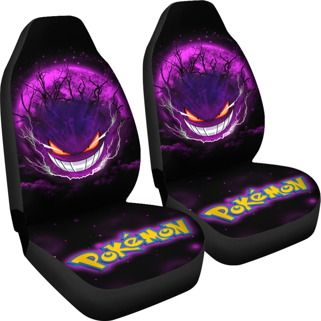 Gengar Ghost Scary Moonlight Car Seat Covers