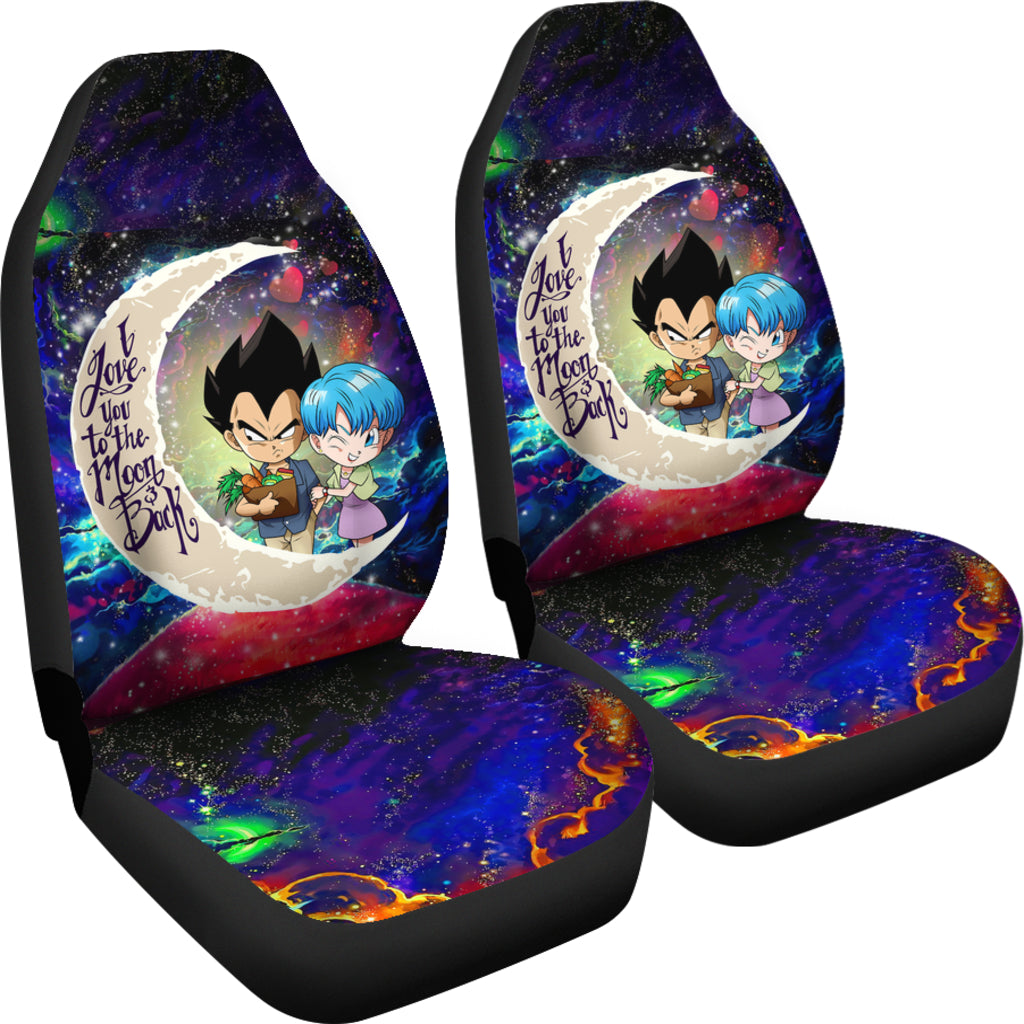 Vegeta And Bulma Dragon Ball Love You To The Moon Galaxy Car Seat Covers