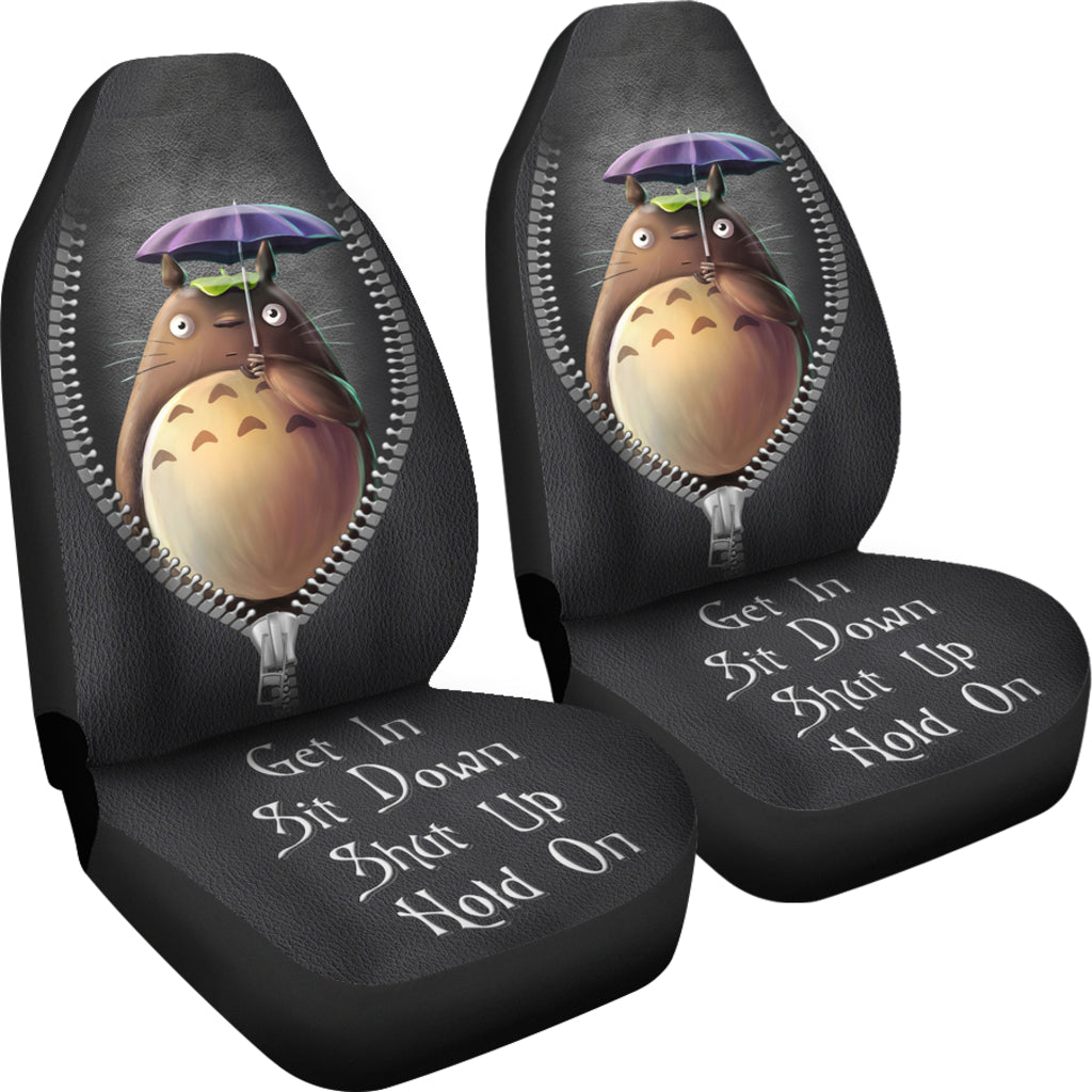 Totoro Ghibli Anime Get In Sit Down Shut Up And Hold On Car Zipper Car Seat Covers