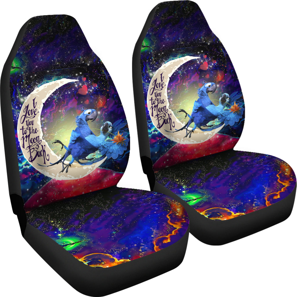 Rio Blu and Jewel Love You To The Moon Galaxy Car Seat Covers