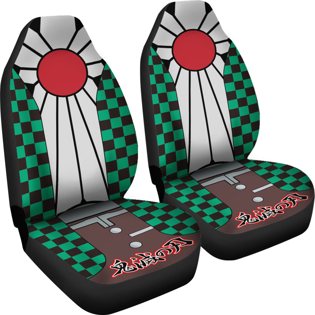 Demon Slayer Tanjiro Kamado Pattern Car Seat Covers