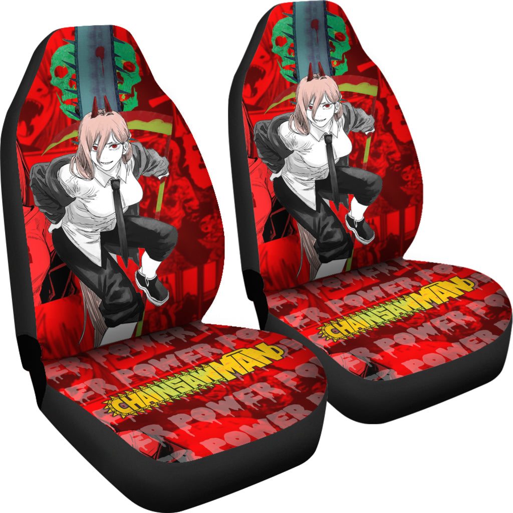 Chainsaw Man Power Car Seat Covers