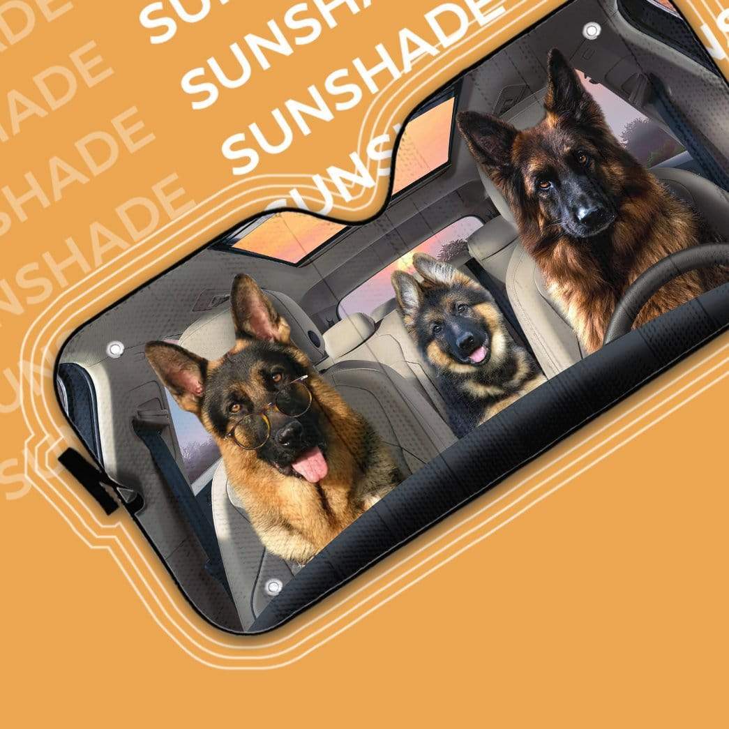 Gearhumans 3D Becgie Family Custom Car Auto Sunshade