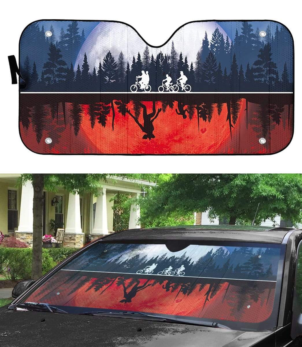 Gearhumans 3D Custom Car Auto Sunshade Stranger Movie