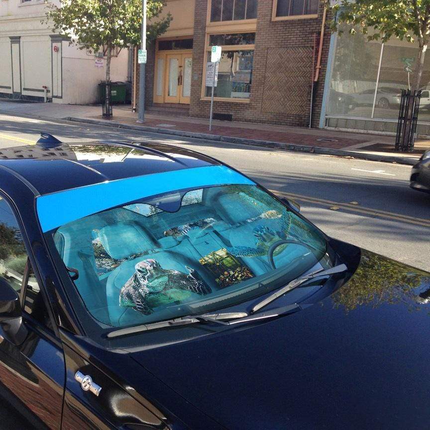 Gearhumans 3D Turtle Custom Car Auto Sunshade Custom Car Auto Sunshade