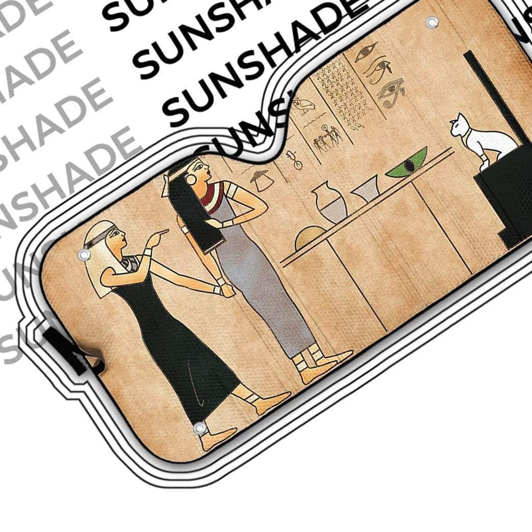 Gearhumans 3D Yelling At A Cat Custom Car Auto Sunshade