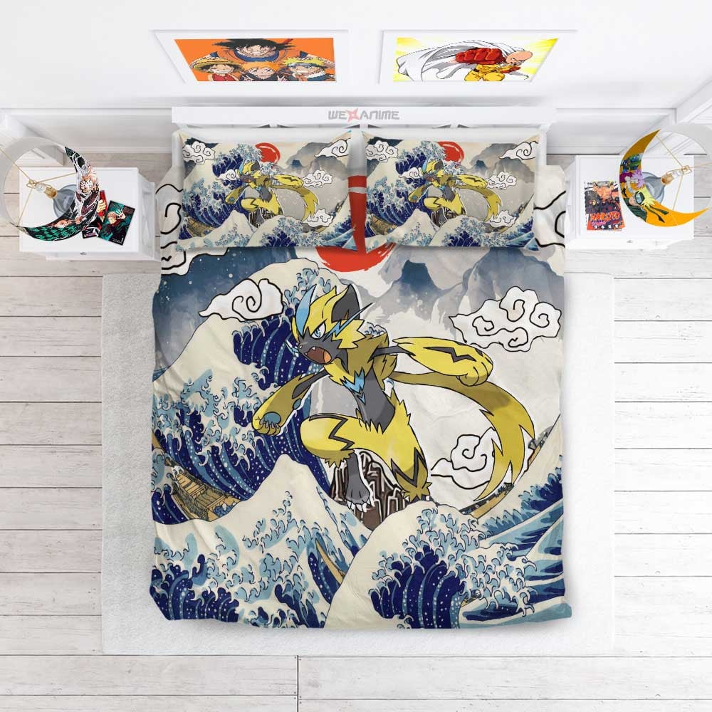 Zeraora Bedding Set Kanagawa Great Wave Edition