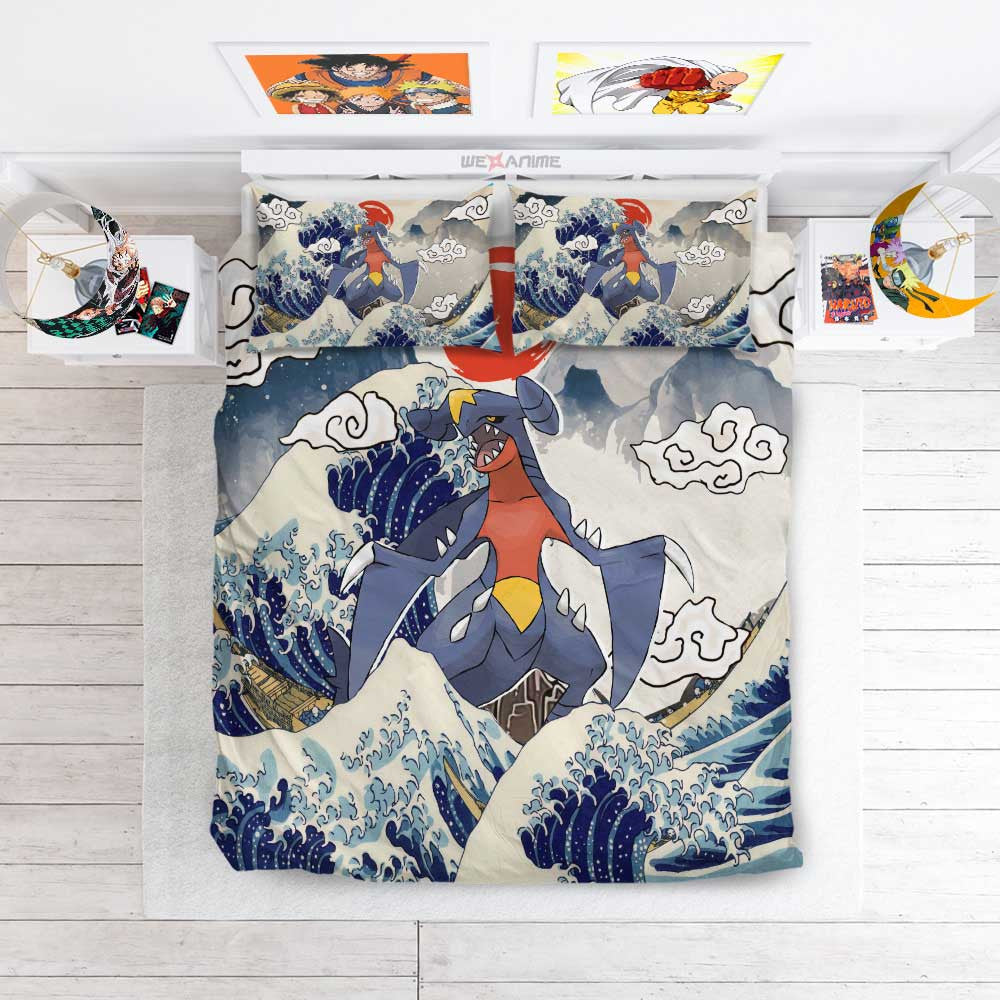 Garchomp Bedding Set Kanagawa Great Wave Edition