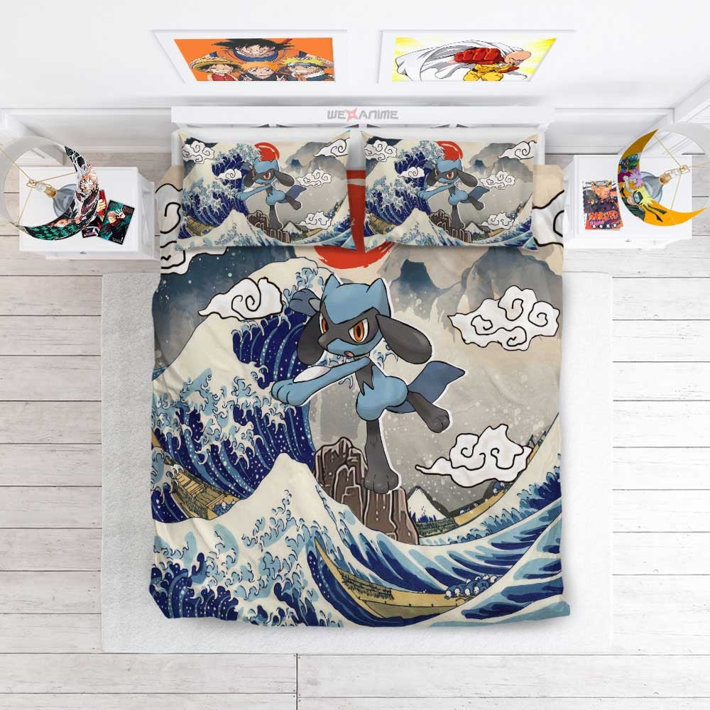 Riolu Bedding Set Kanagawa Great Wave Edition