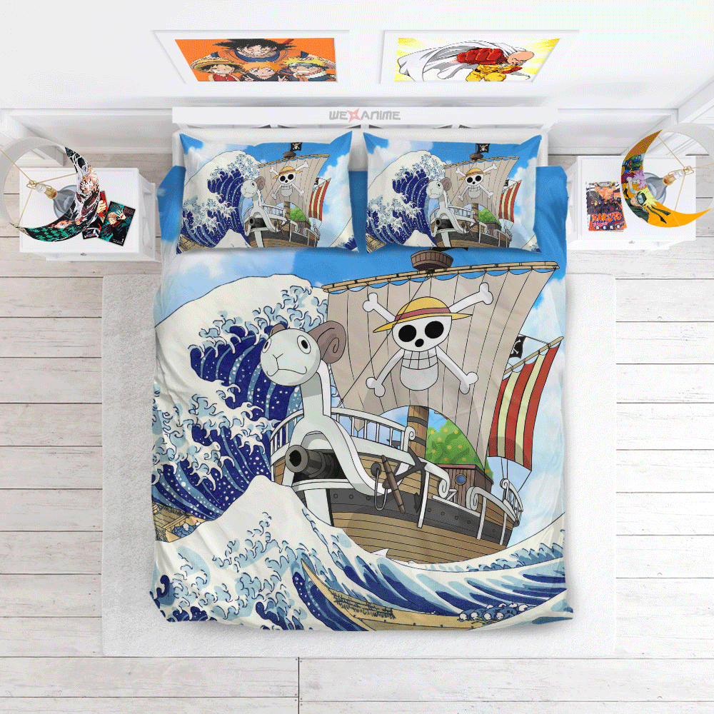 Kanagawa Great Wave Going Merry Bedding Set Home Decor
