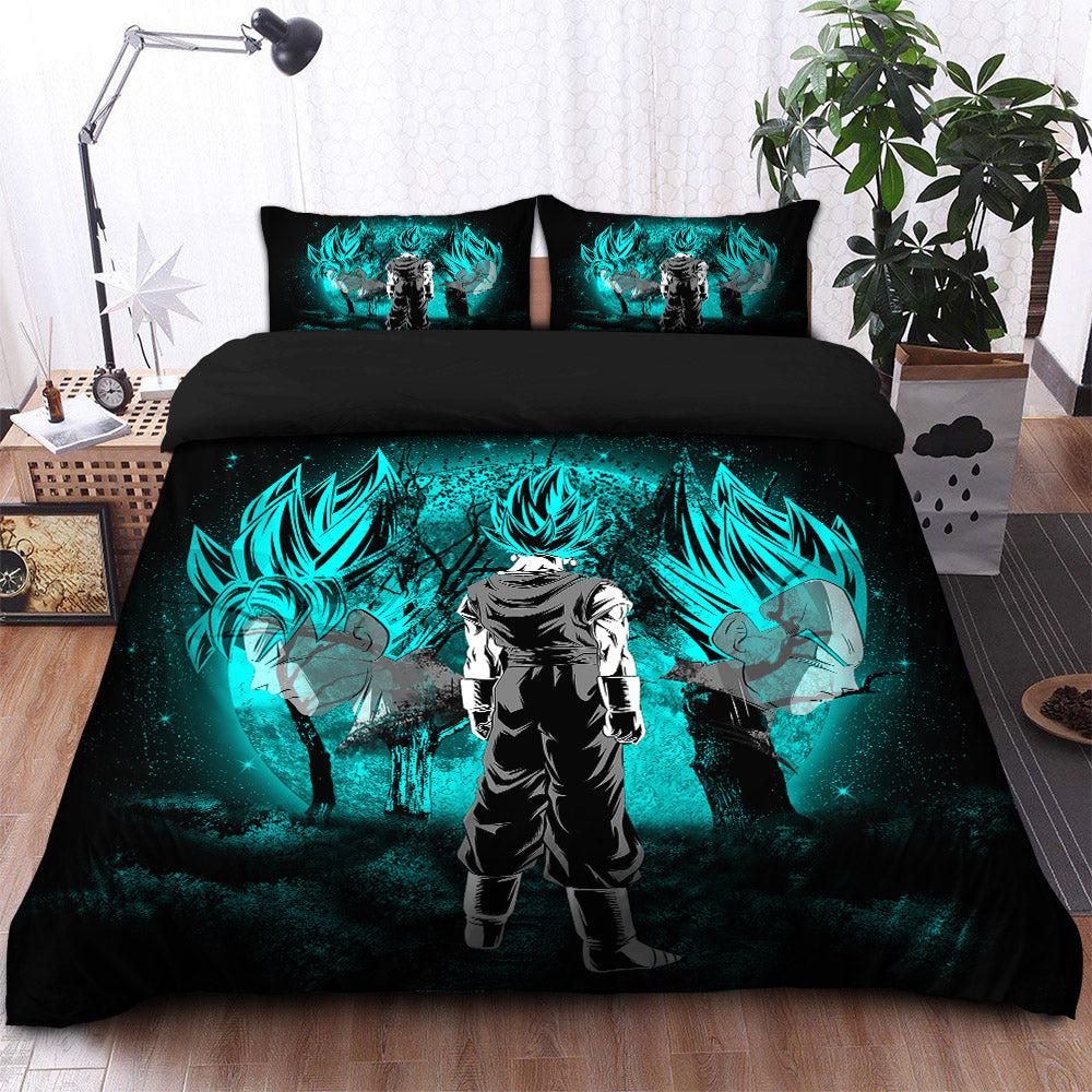 Goku Vegeta Vegito Blue Moonlight Bedding Set