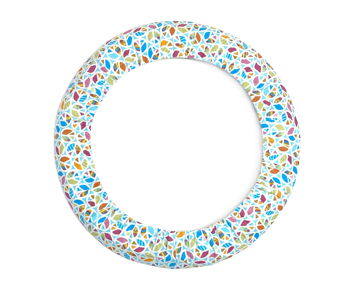 Hippie Steering Wheel Cover Peace Sign Art Hippie Style Driving Wheel Cover Colorful