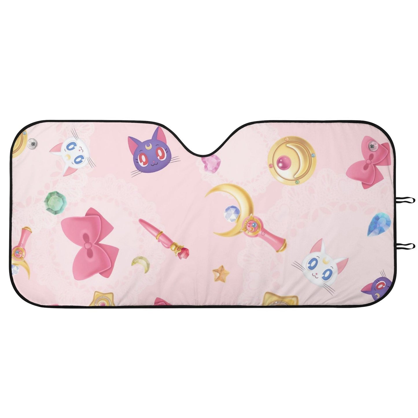 Sailor Moon Car Sun Shade Sailor Moon Items Pattern Winshield Sun Shade Pink
