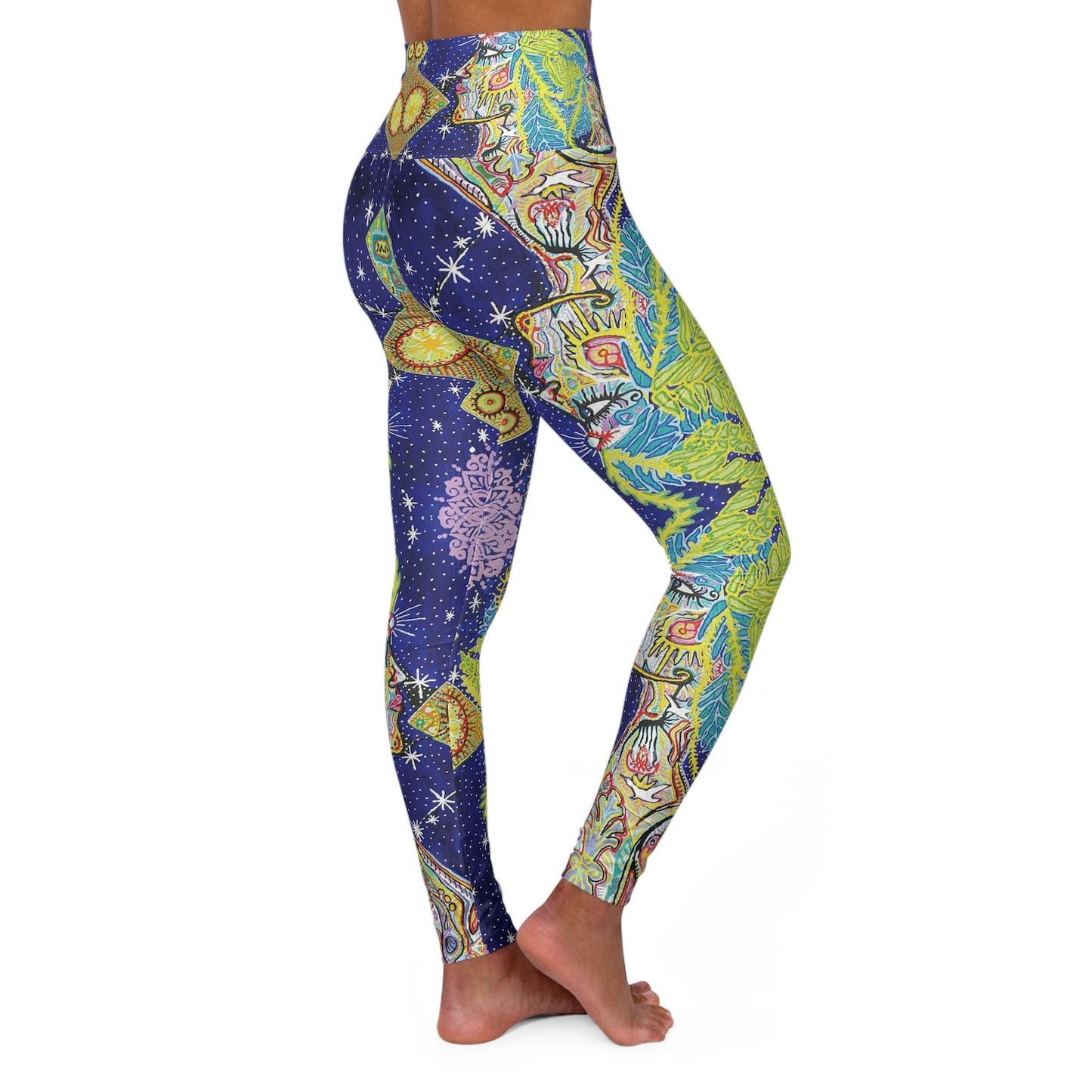 Hippie Leggings Psychedelic Women Mandala Pattern High Waisted Legging Colorful For Women