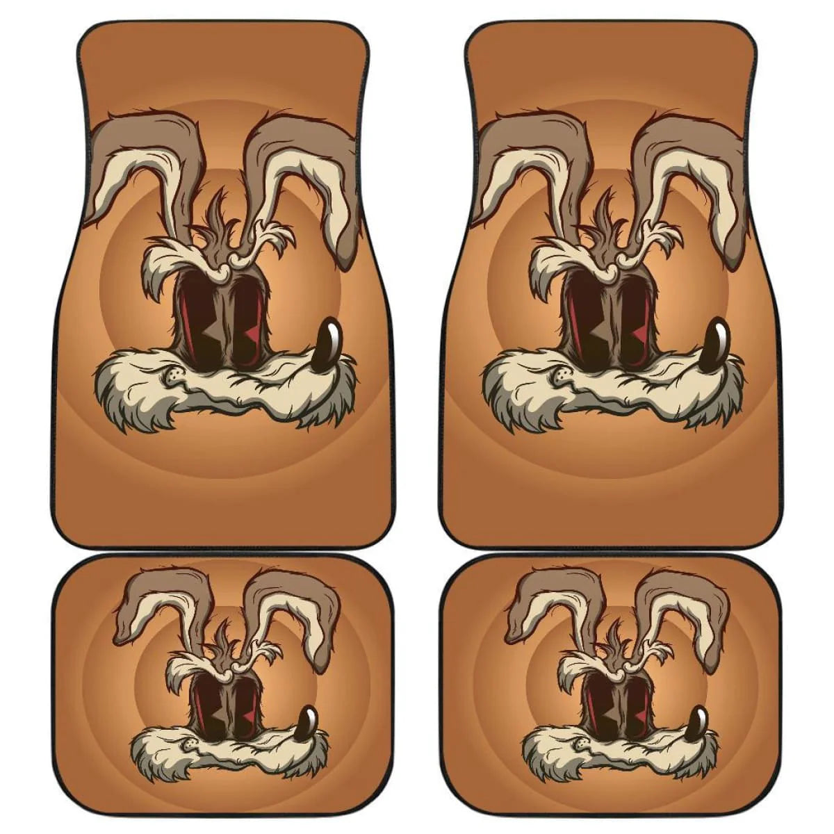 Looney Tunes Car Floor Mats Looney Tunes Weird Face Wile E Coyote Car Mats