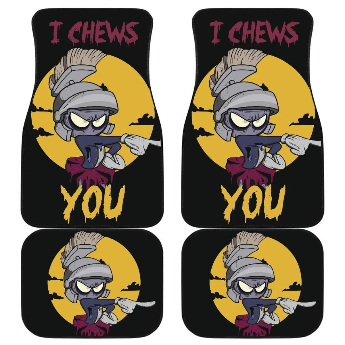 Looney Tunes Car Floor Mats Looney Tunes Marvin The Martian I Chews You Car Mats
