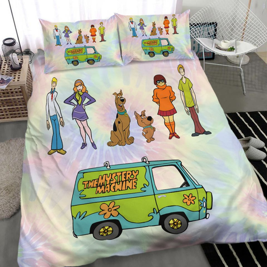 Scooby-Doo Bedding Set Scooby-Doo Other Characters And RV Duvet Covers Colorful Unique Gift