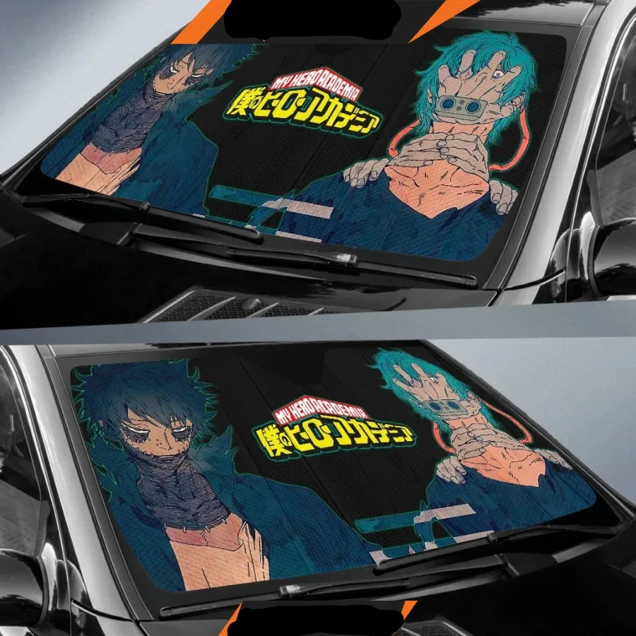 My Hero Academia Car Sun Shade Dabi And Tomura Villain Graphic Winshield Sun Shade Black