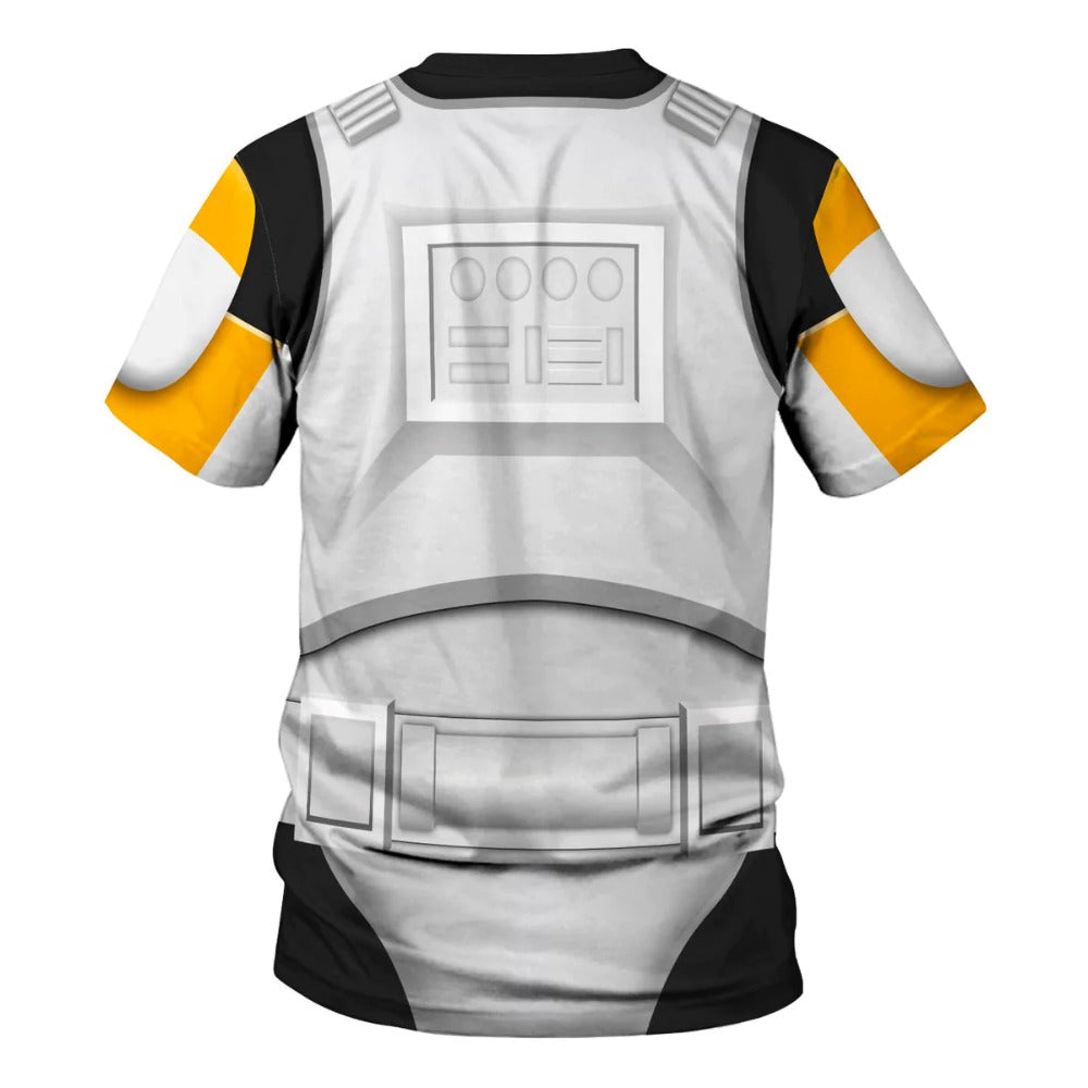SW Hoodie Clone Trooper 212th Attack Battalion SW Cosplay T-shirt White Orange Unisex Adults