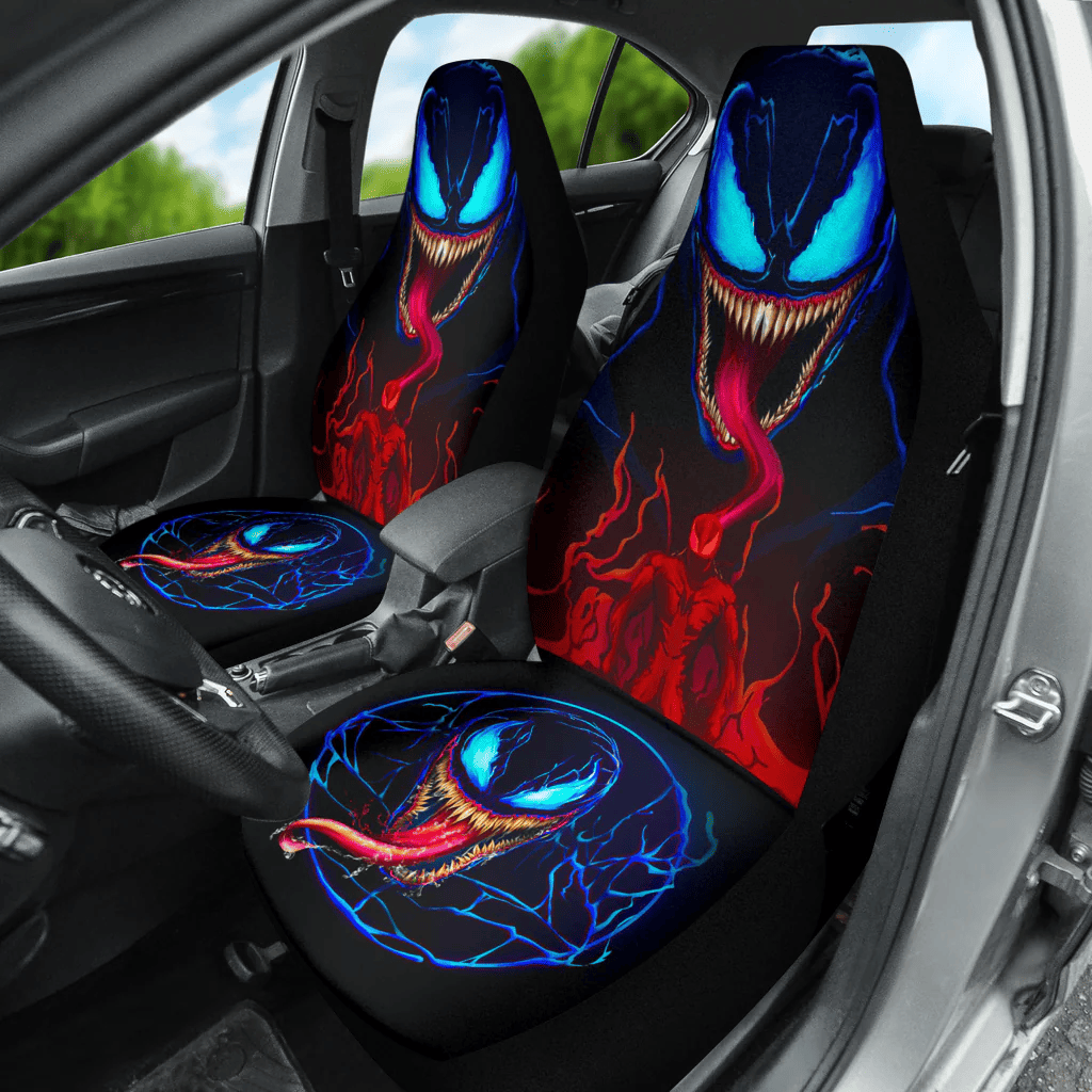 Venom Car Seat Covers Venom And Carnage Fight Seat Covers Red Blue ...