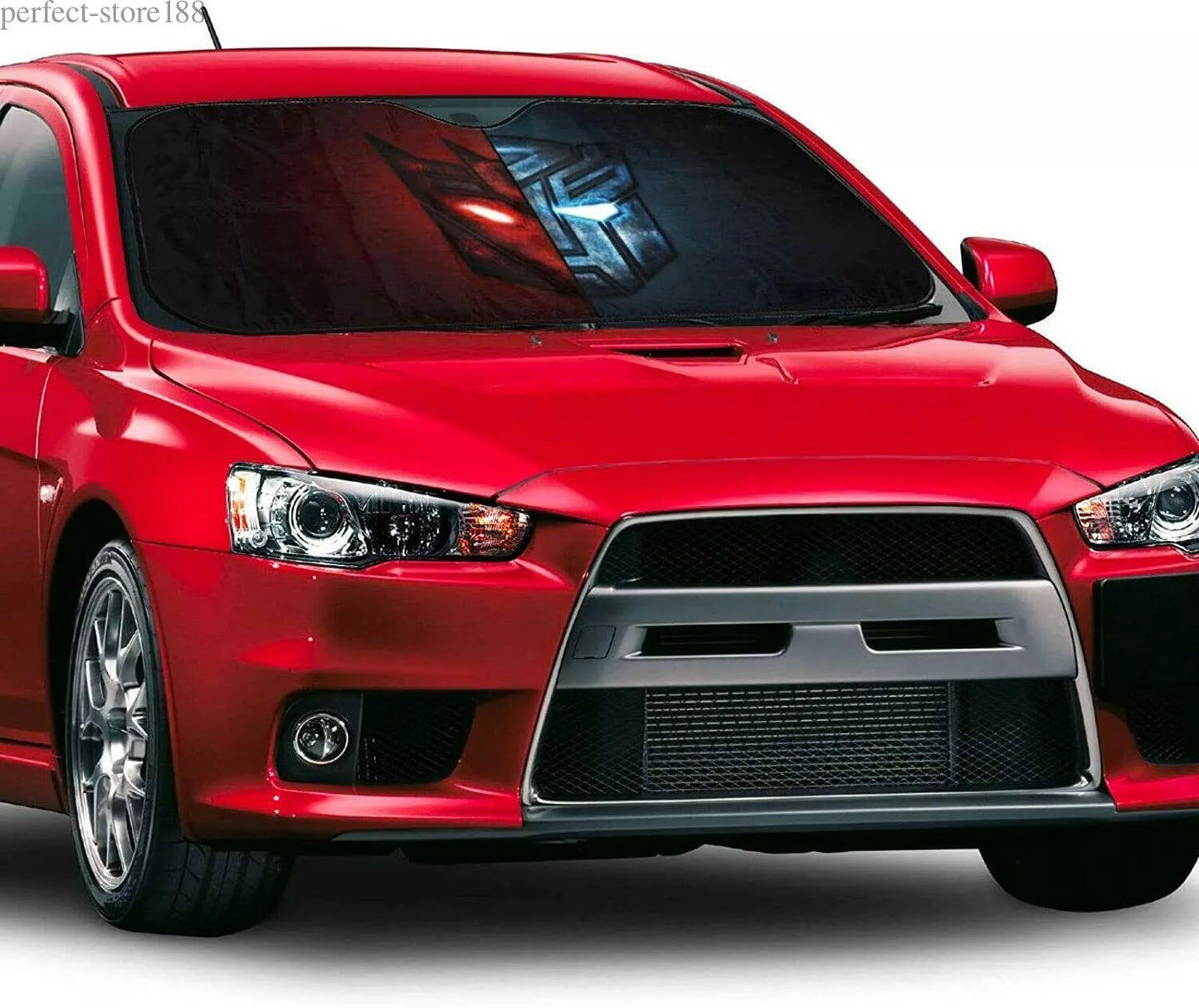 Transformer Car Sun Shade Transformer Autobots And Decepticons Symbols Winshield Sun Shade Red Blue