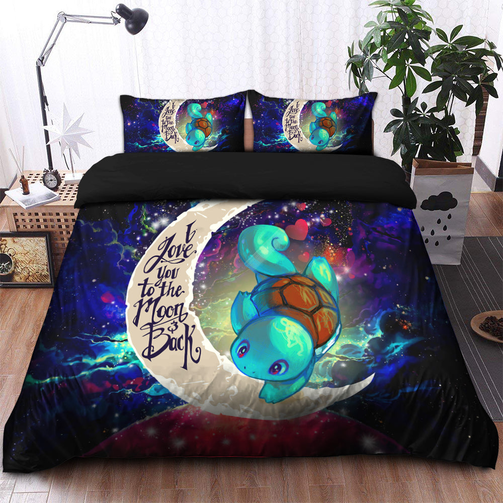 Squirtle Love You To The Moon Galaxy Bedding Set