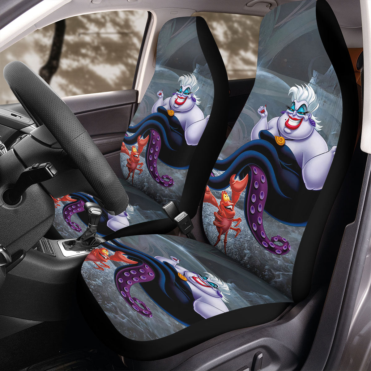 Little Mermaid Car Seat Covers DN The Little Mermaid Villain Ursula Seat Covers Gray