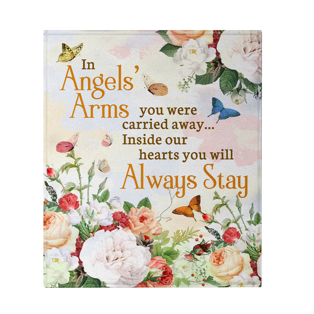 Butterfly Memorial Gifts- In Angel's Arms Blanket- Sympathy Keepsake G ...