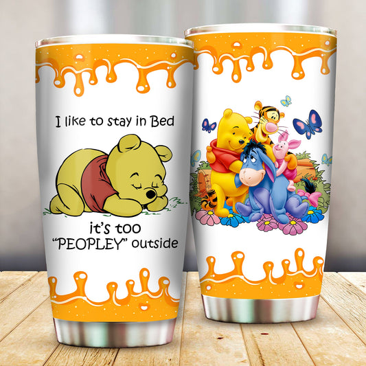 Unifinz DN WTP Tumbler Pooh I Like To Stay In Bed Tumbler Cup Cute DN WTP Travel Mug 2022