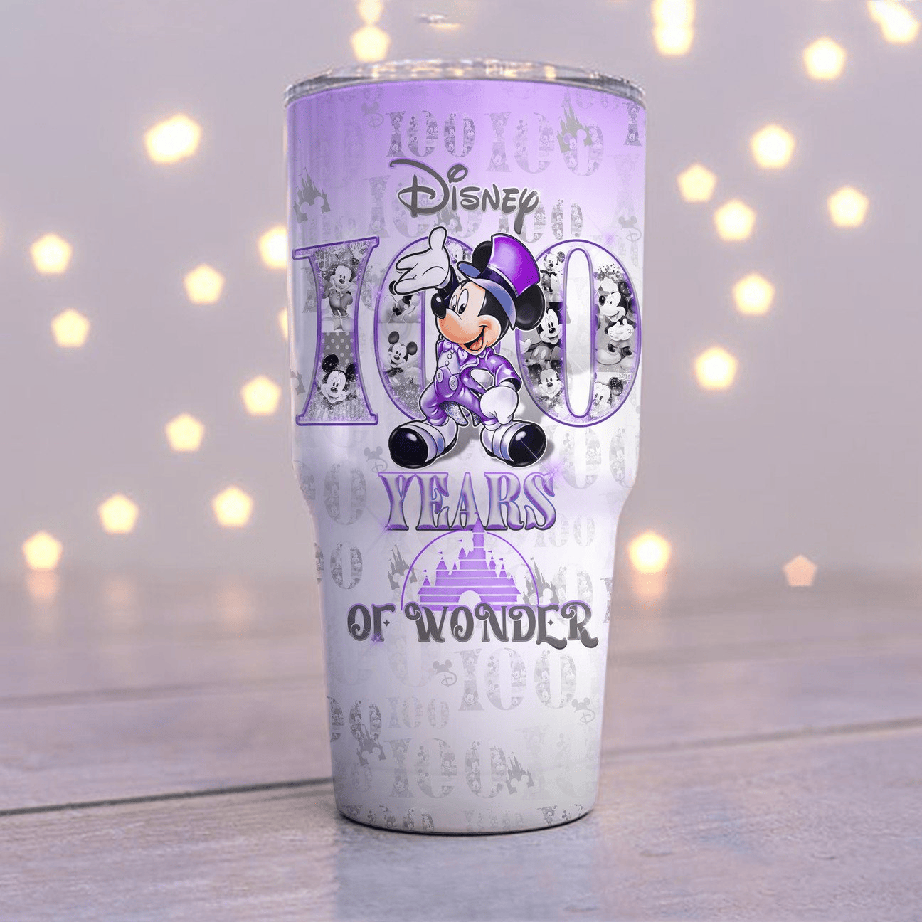 DN Tumbler DN 100 Years Of Wonder White Purple Tumbler Cups