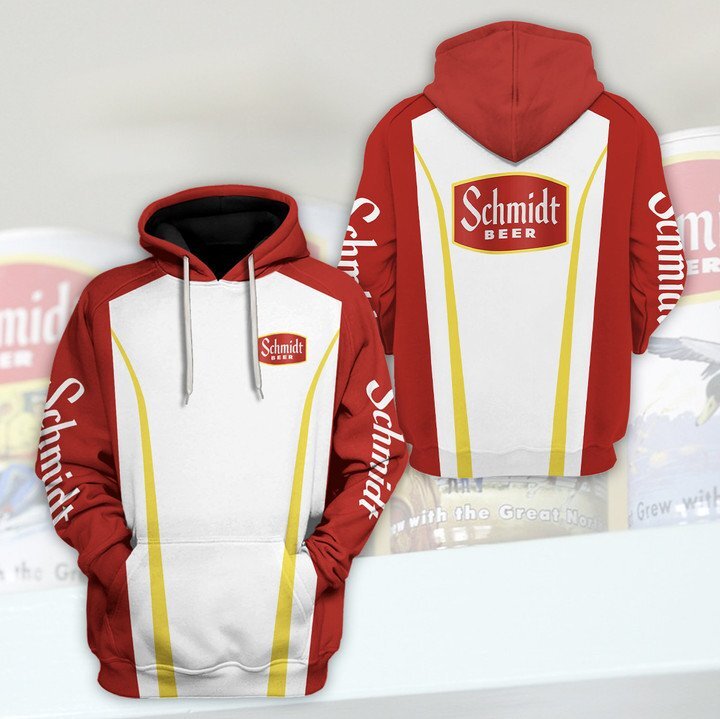 Beer Hoodie Schmidt Beer Red White Hoodie Amazing Beer Apparel